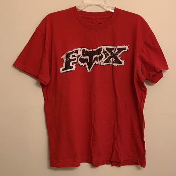 FOX Ruby Red Black Logo T-shirt EUC - Picture 13 of 15